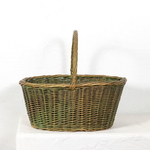 Wooden Handle Basket